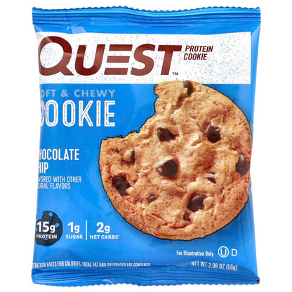 Quest Nutrition, Protein Cookie, Chocolate Chip, 4 Cookies, 2.08 oz (59 g) Each