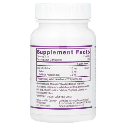 Optimox, Iodoral®, IOD 12.5, 12.5 mg, 180 Tablets