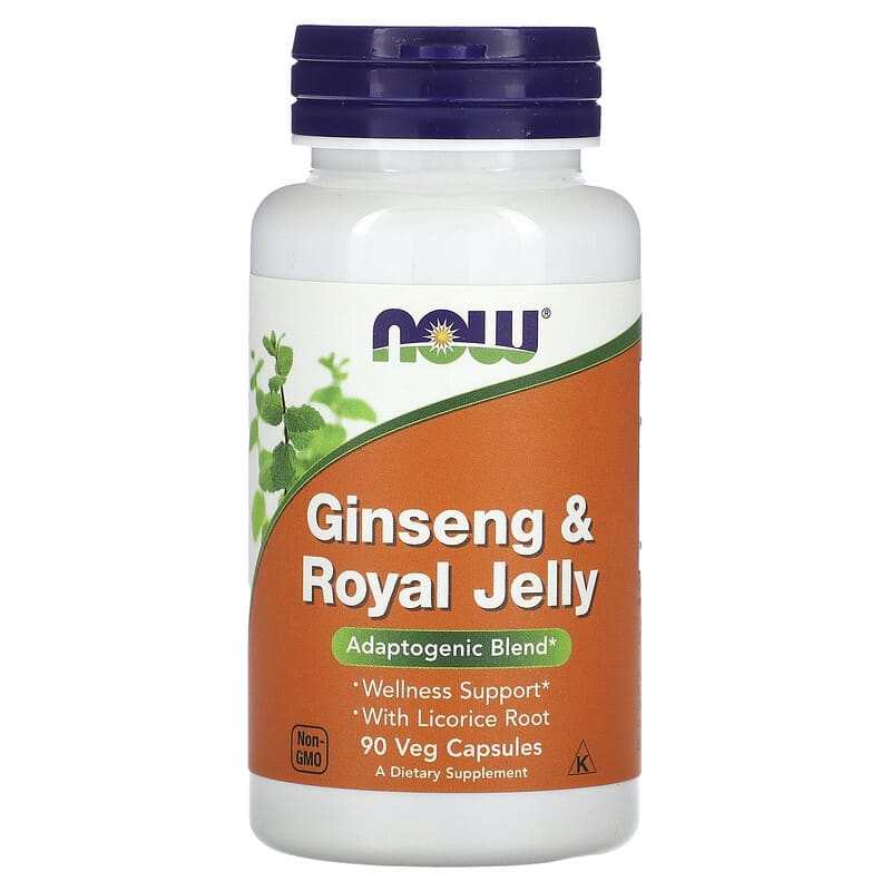 NOW Foods, Ginseng & Royal Jelly, 90 Veg Capsules