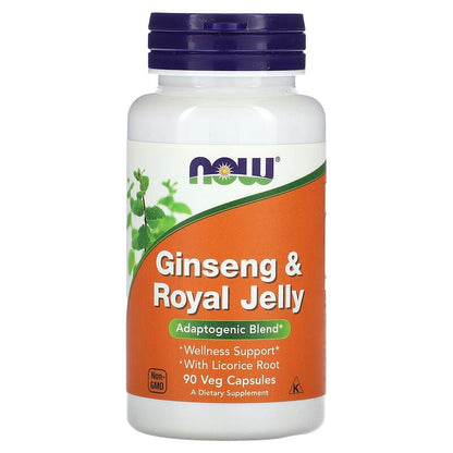 NOW Foods, Ginseng & Royal Jelly, 90 Veg Capsules