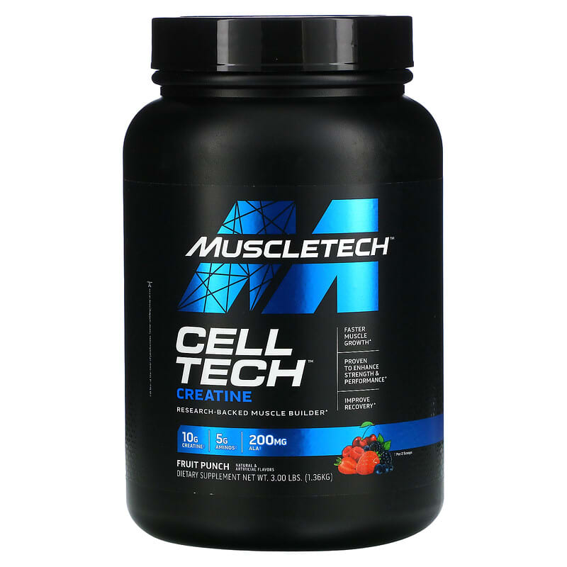 MuscleTech, Cell-Tech™ Creatine, Fruit Punch, 3 lbs (1.36 kg)