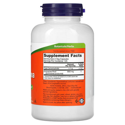 NOW Foods, Echinacea, 400 mg, 250 Veg Capsules