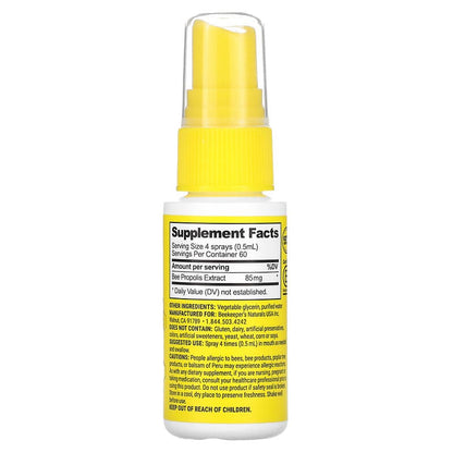 Beekeeper's Naturals, Propolis Immune Support, Daily Throat Spray, 1.06 fl oz (30 ml)