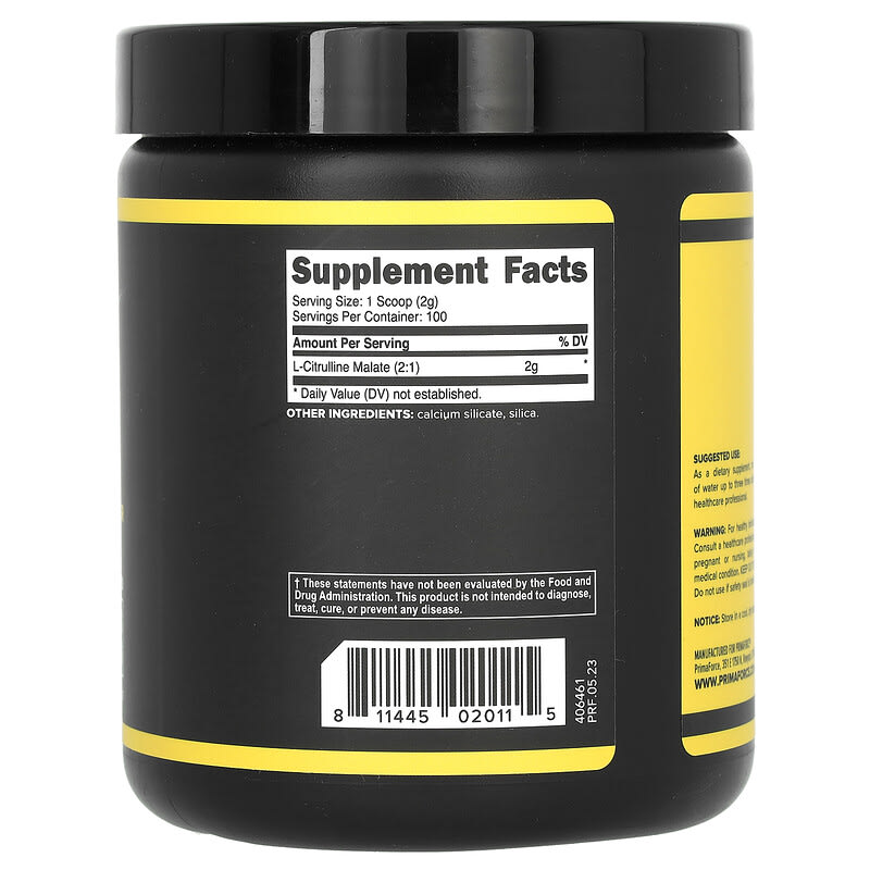 Primaforce, Citrulline Malate, Unflavored, 7.3 oz (204 g)