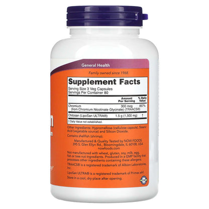 NOW Foods, Chitosan, 500 mg, 240 Veg Capsules