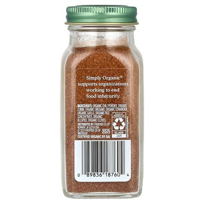 Simply Organic, Chili Powder, 2.89 oz (82 g)
