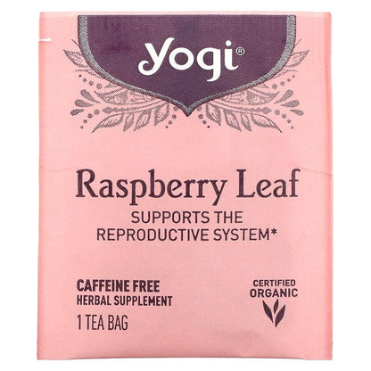 Yogi Tea, Raspberry Leaf, Caffeine Free, 16 Tea Bags, 1.02 oz (29 g) By Yogi Tea