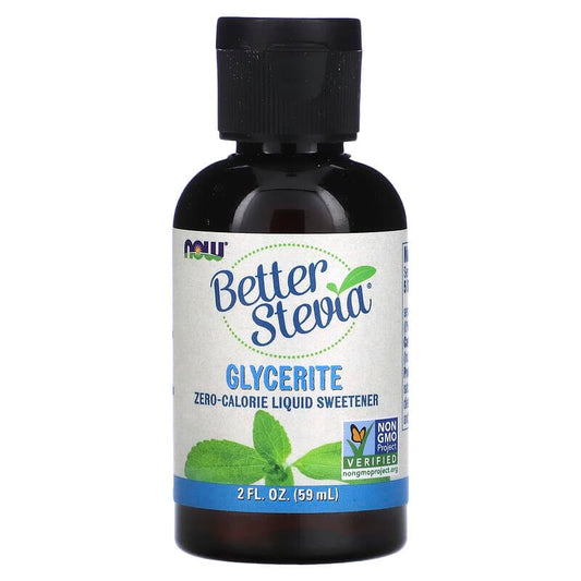 NOW Foods, Better Stevia, Zero-Calorie Liquid Sweetener, Glycerite, 2 fl oz (59 ml)