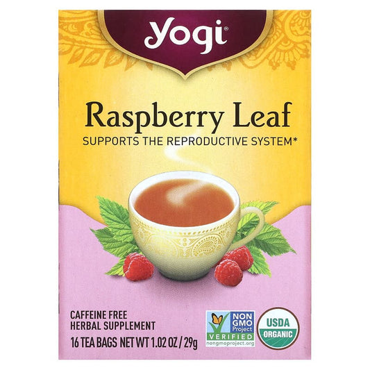 Yogi Tea, Raspberry Leaf, Caffeine Free, 16 Tea Bags, 1.02 oz (29 g) By Yogi Tea