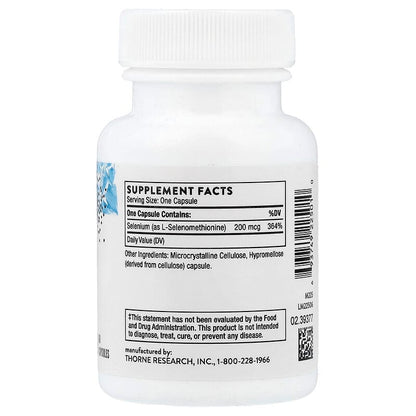 Thorne, Selenium, 200 mcg, 60 Capsules