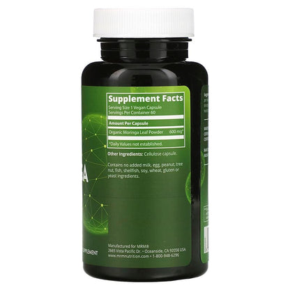 MRM Nutrition, Moringa Leaf, 60 Vegan Capsules (600 mg per Capsule)
