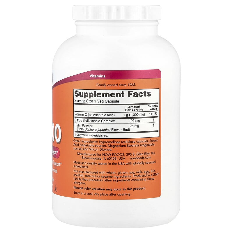 NOW Foods, C-1000, 500 Veg Capsules