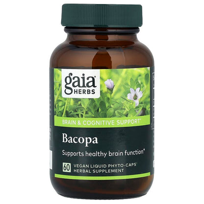 Gaia Herbs, Bacopa, 60 Vegan Liquid Phyto-Caps® (350 mg per Capsule)