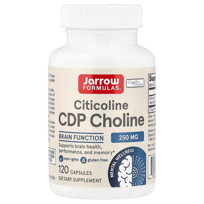Jarrow Formulas, Citicoline, CDP Choline, 250 mg, 120 Capsules