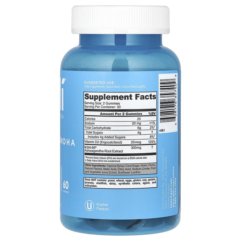 Goli Nutrition, Ashwagandha Gummies, 60 Gummies