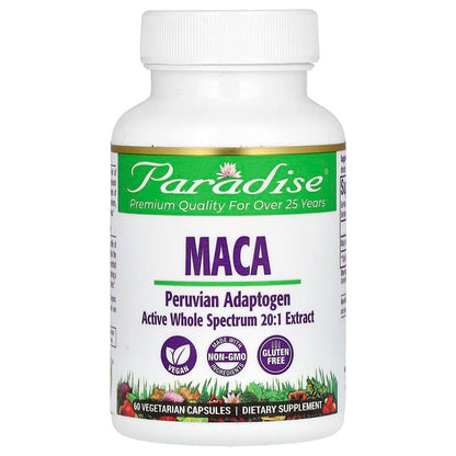 Paradise Herbs, Maca, 250 mg, 60 Vegetarian Capsules