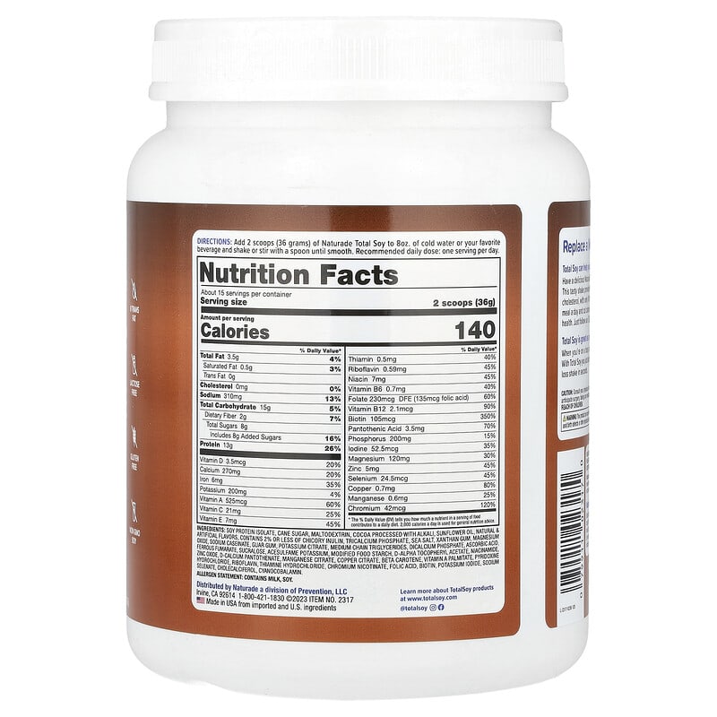 Naturade, Total Soy®, Weight Loss Shake, Chocolate, 1.2 lb (540 g)