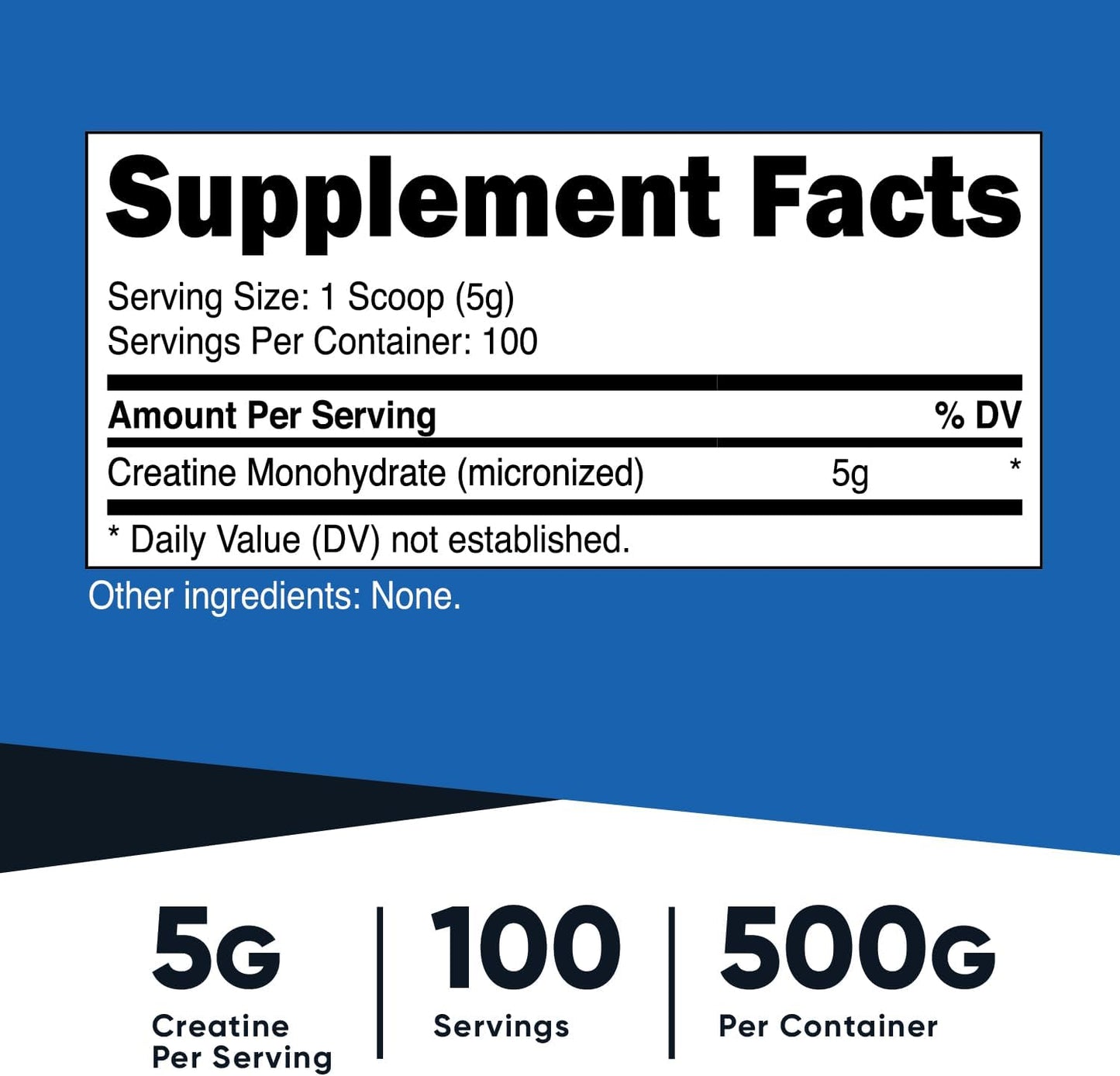 Nutricost Micronized Creatine Monohydrate with Strength and Endurance Powder Non-GMO and Gluten-Free Unflavored, 500 Grams