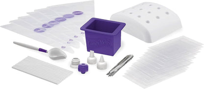 Wilton Candy Melts Dip N Decorate Candy Making Tools and Cake Pop Decorating Kit, 49 Piece, White, Purple