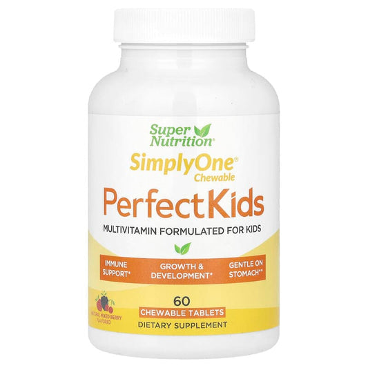 Super Nutrition, Perfect Kids Complete Multivitamin, Mixed Berry, 60 Vegetarian Chewable Tablets