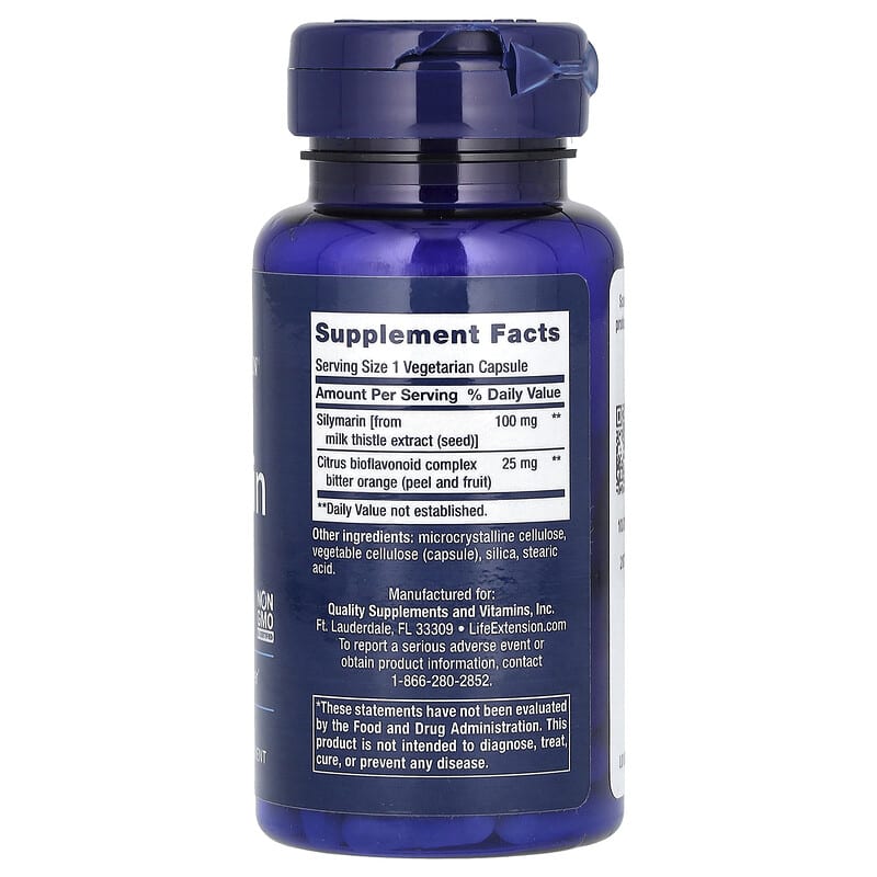 Life Extension, Silymarin, 100 mg, 90 Vegetarian Capsules