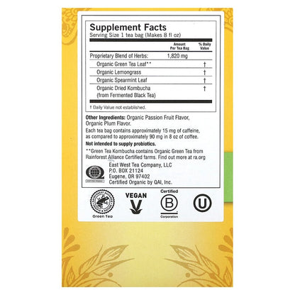 Yogi Tea, Green Tea Kombucha, 16 Tea Bags, 1.12 oz (32 g)
