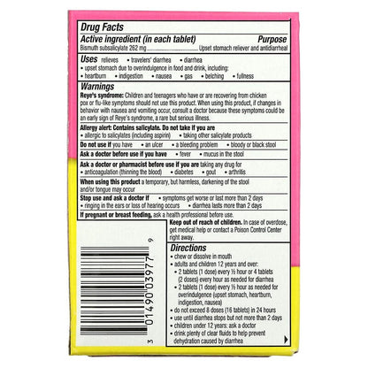 Pepto Bismol, Pepto Bismol Chewables, 30 Chewable Tablets