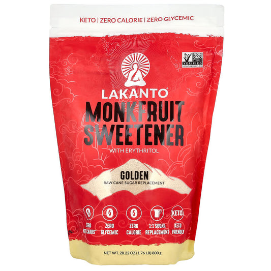 Lakanto, Monkfruit Sweetener with Erythritol, Golden, 28.22 oz (800 g)