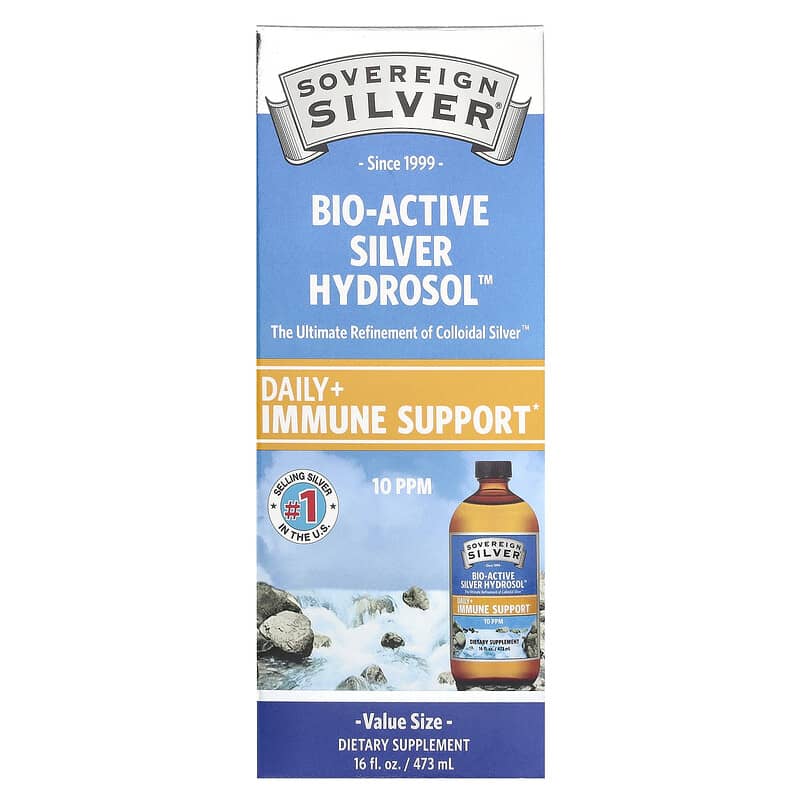 Sovereign Silver, Bio-Active Silver Hydrosol™, 10 ppm, 16 fl oz (473 ml)