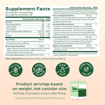 Bloom, Greens & Superfoods Coconut 30 servings 6.52 oz