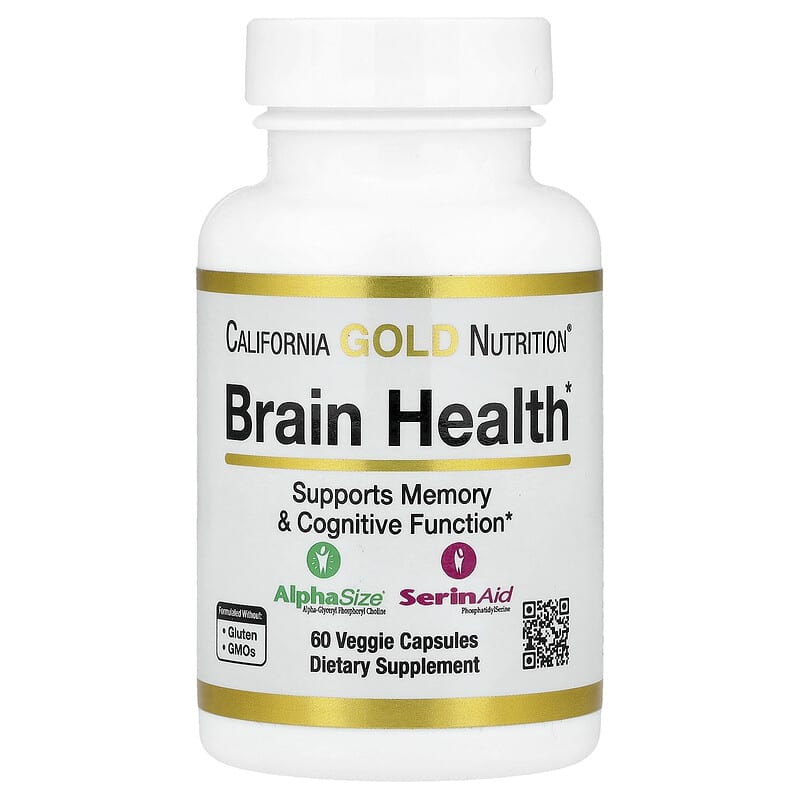 California Gold Nutrition, Brain Health, 60 Veggie Capsules