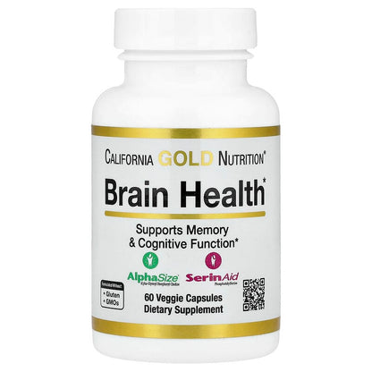California Gold Nutrition, Brain Health, 60 Veggie Capsules