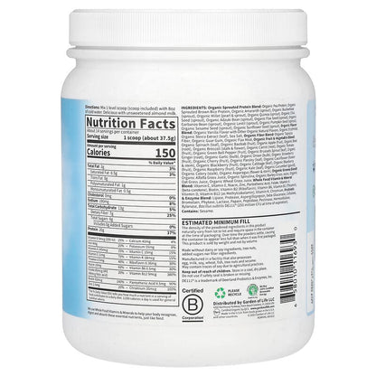 Garden of Life, RAW Organic Meal Replacement Shake, Plant-Based, Vanilla, 1 lb 2.52 oz (525 g)