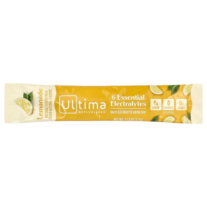 Ultima Replenisher, Daily Electrolyte Drink Mix, Lemonade, 20 StickPacks, 0.13 oz (3.7 g) Each
