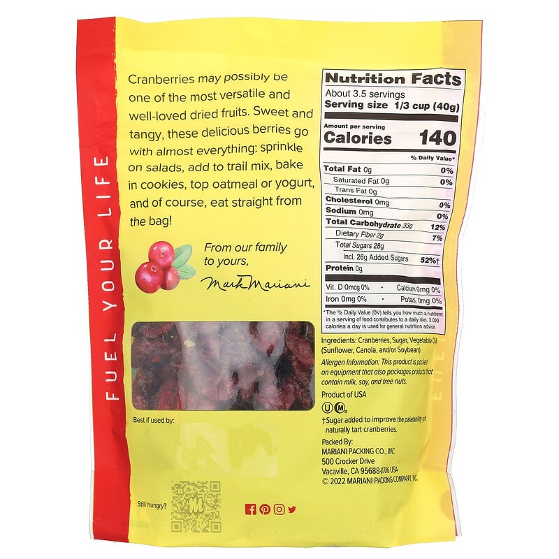 Mariani, Dried Cranberries, 5 oz (142 g)