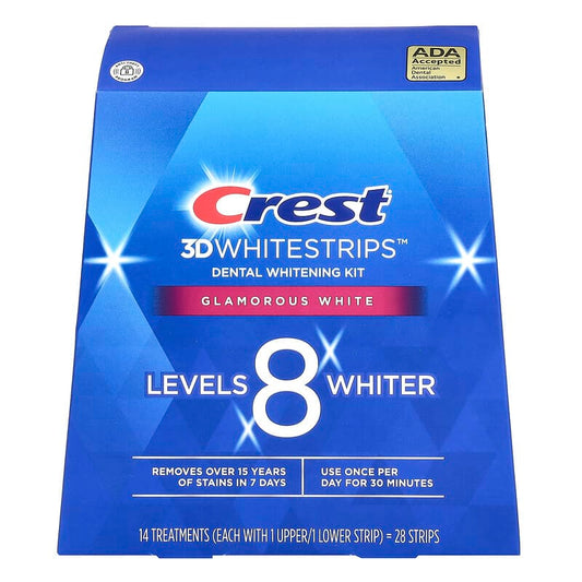 Crest, 3D Whitestrips™, Dental Whitening Kit, Glamorous White, 28 Strips