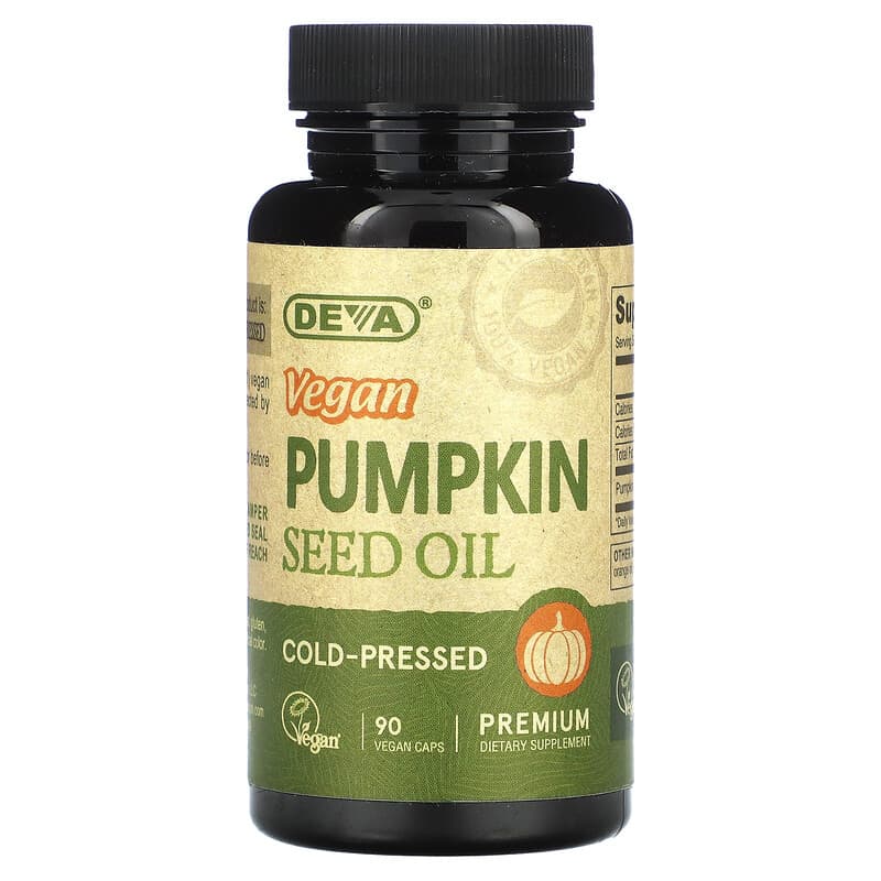 Deva, Vegan Pumpkin Seed Oil, 500 mg, 90 Vegan Caps