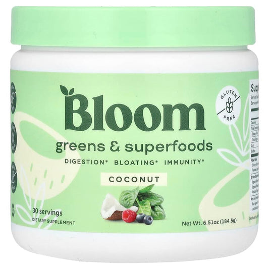 Bloom, Greens & Superfoods, Coconut, 6.51 oz (184.5 g)