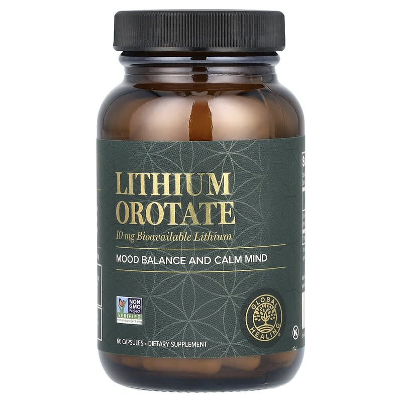Global Healing, Lithium Orotate, 10 mg, 60 Capsules