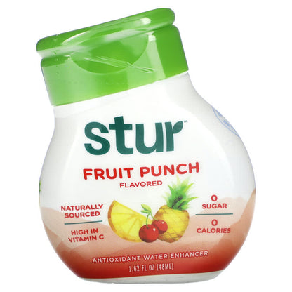 Stur Liquid Water Enhancer | Fruit Punch | Sweetened with Stevia | High in Vitamin C & Antioxidants | Sugar Free | Daily Hydration & Workout Recovery | Zero Calories | Keto | Vegan (1 Bottle)