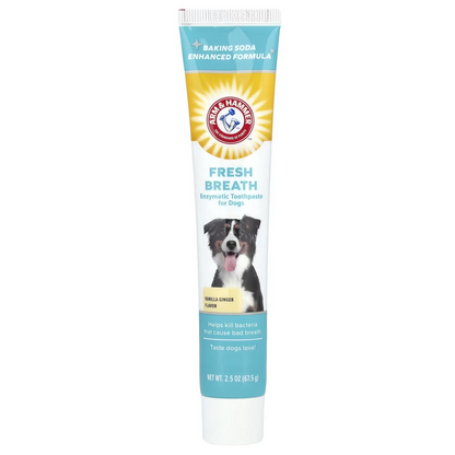 Arm & Hammer, Fresh Breath, Enzymatic Toothpaste For Dogs, Vanilla Ginger, 2.5 oz (67.5 g)