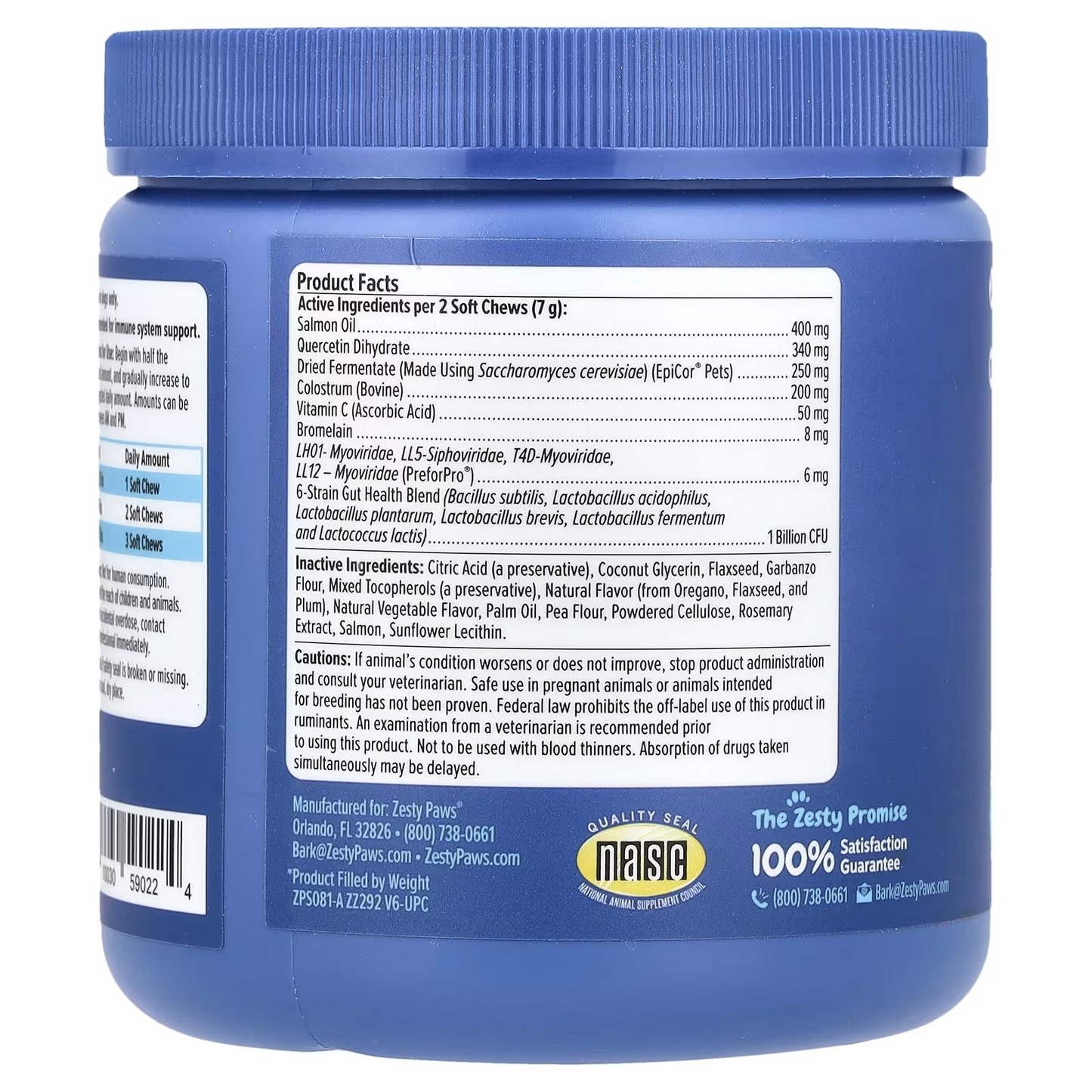 Zesty Paws, Senior Advanced, Allergy & Immune Bites, For Dogs, Salmon, 90 Soft Chews, 11.1 oz (315 g)