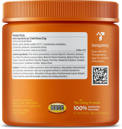 Zesty Paws, Probiotic Bites, For Dogs, All Ages, Chicken, 90 Soft Chews, 11.1 oz (315 g)