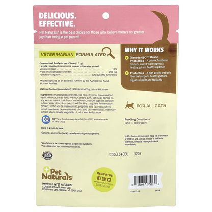 Pet Naturals, Daily Probiotic, For Cats, All Sizes, 30 Chews, 1.27 oz (36 g)